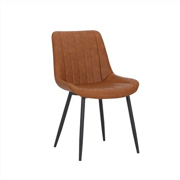 כסא אוכל ארגונומי עם עור וינטג'