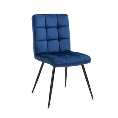 כיסא אוכל מבד עם רגלי מתכת