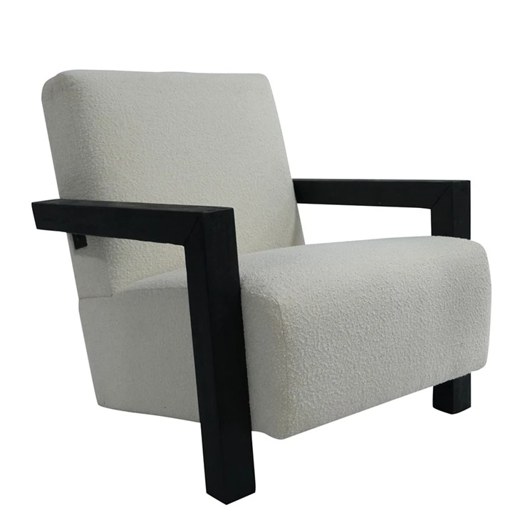 Wood Frame ArmChair | Modern Fabric Accent Chair ISLABELLE Wood Frame ArmChair | Modern Fabric Accent Chair ISLABELLE